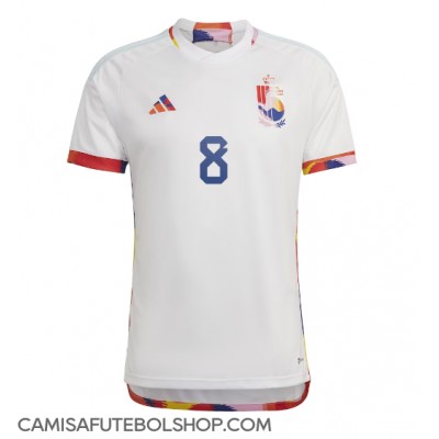 Camisa de time de futebol Bélgica Youri Tielemans #8 Replicas 2º Equipamento Mundo 2022 Manga Curta